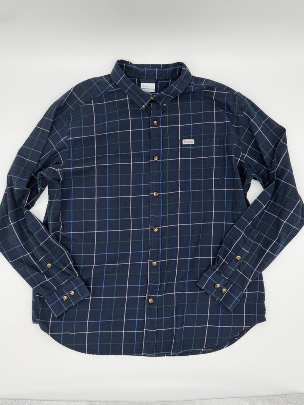 Columbia Plaid Flannel Long Sleeve Button Up Shirt XL